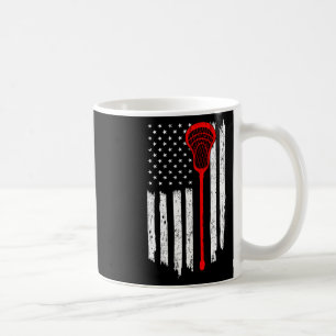 Caneca De Café Lacrosse Player Lax Patriotic Goalie Laxing Indepe