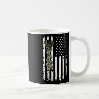 Caneca De Café Lacrosse Stick E Ansia Cobra Americana Flag V