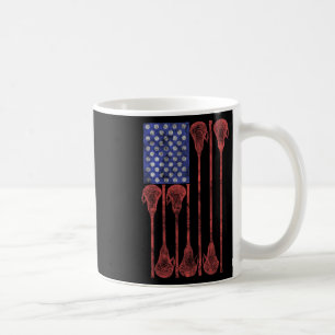 Caneca De Café Lacrosse Stick Lax American Flag