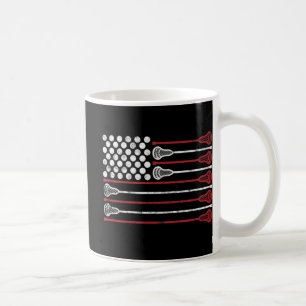 Caneca De Café Lacrosse USA Flag Lax