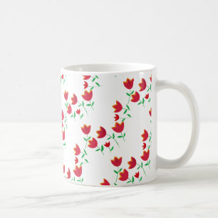 Caneca De Café ladies red tulip flower