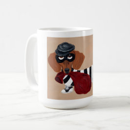 Caneca De Café Ladrão de Petiscos Dachshund Assaltante