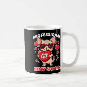 Caneca De Café Ladrão Profissional de Corações Valentines 67 Meme