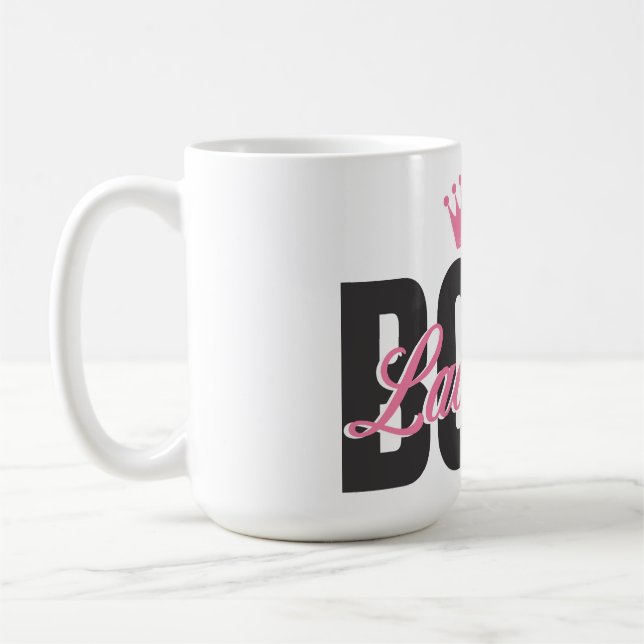 Caneca De Café Lady Boss Typografia (Esquerda)