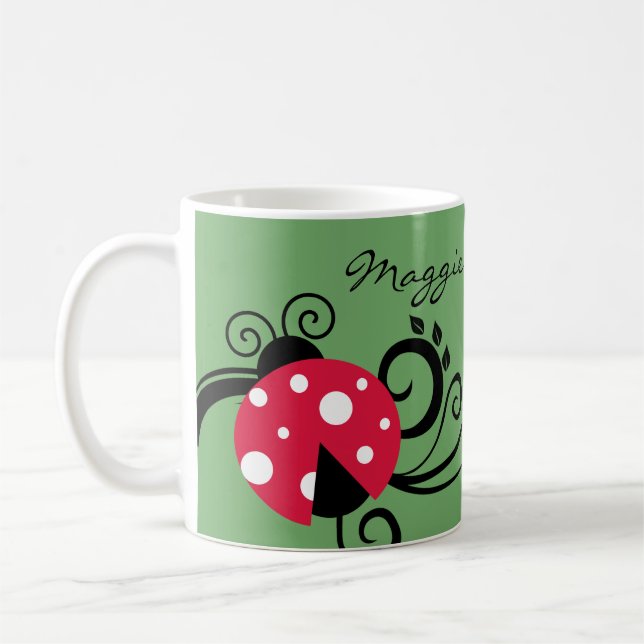 Caneca De Café Lady Bug Cup Personalizada - Mug Ladybug (Esquerda)