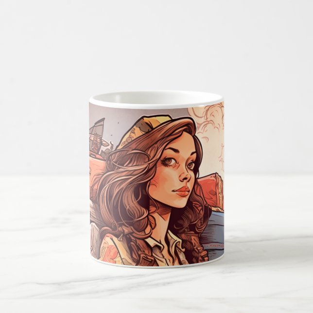 Caneca De Café Lady e sua bagagem (Centro)