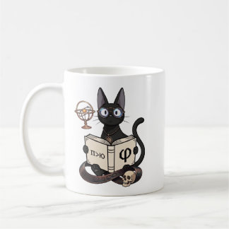 Caneca de café Lady Justice Black Cat Lawyer