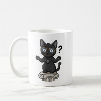 Caneca de café Lady Justice Black Cat Lawyer