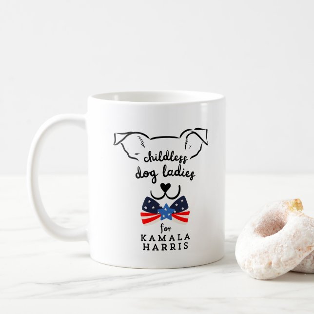 Caneca De Café Lady Kamala Harris 2024 Presidente (Com Donut)