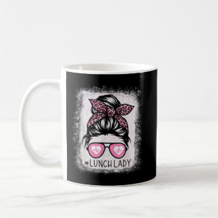 Caneca De Café Lady Life Bleached Shirts rosa Leopard Mensagem