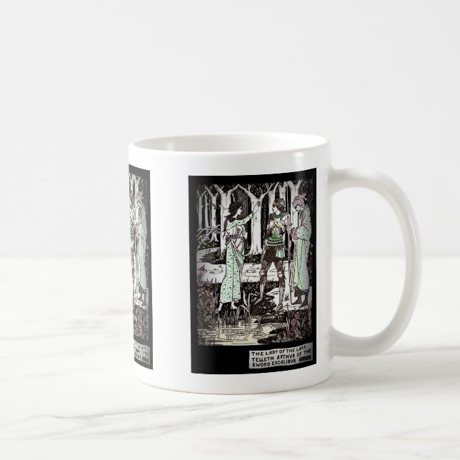 Caneca De Café Lady of the Lake conta sobre a Excalibur (Direita)