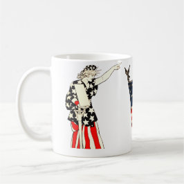 Caneca De Café Lady Staue Liberty Americana Patriótica ARt