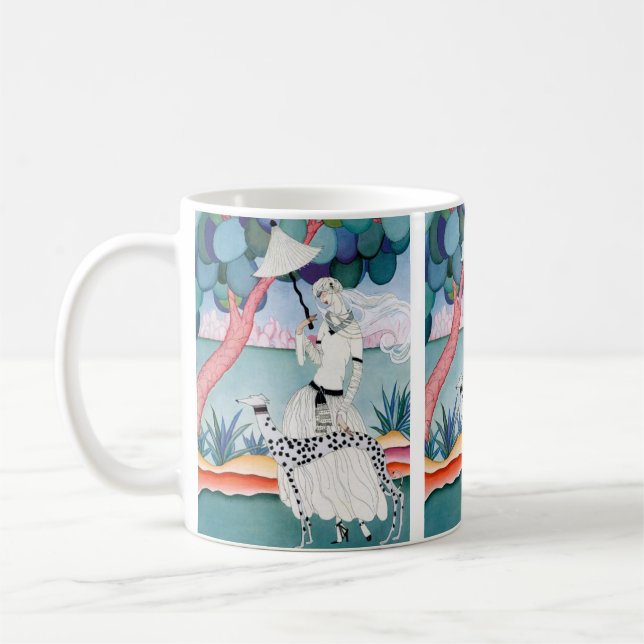 Caneca De Café Lady with Dalmatian Dog - Helen Dryden (Esquerda)