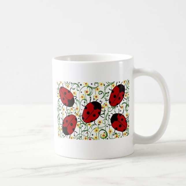 Caneca De Café Ladybug Art (Direita)