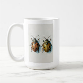 Caneca De Café Ladybug Couple watercolor painting insect art