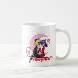 Caneca De Café Ladybug e Cat Noir   Mon Amour