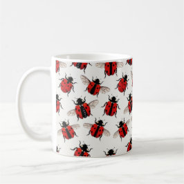 Caneca De Café Ladybug Pattern