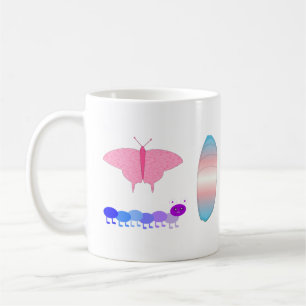 Caneca De Café Lagarta do Orgulho Transgênero LGBTQIA para Borbol