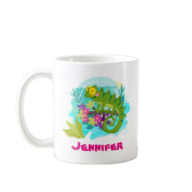 Lagarto Tropical com Flores Personalizadas
