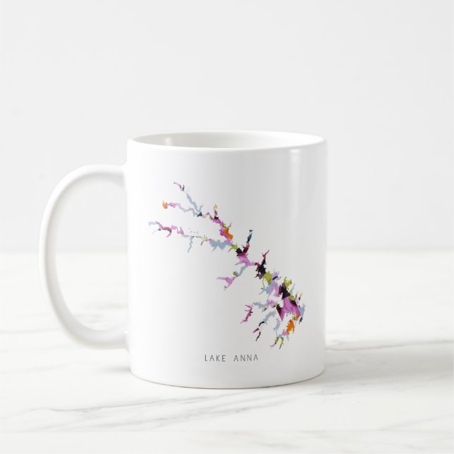 Caneca De Café Lago Anna Silhouette Map Coffee Mug (Esquerda)