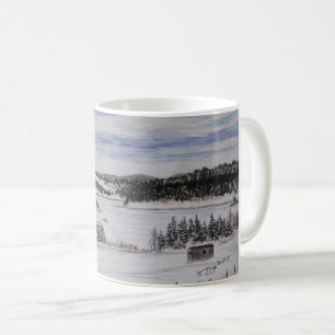 Caneca De Café lago congelado lagoa rochosa Fox Trap NL