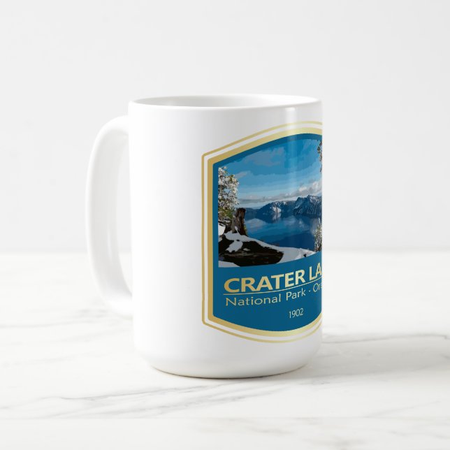 Caneca De Café Lago Crater NP (PF1) (Frente Esquerda)