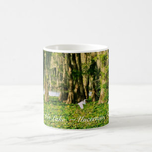 Caneca de café - lago Cypress & Bird-001 Caddo