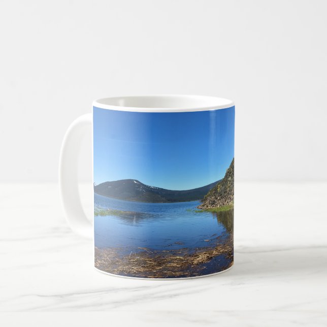 Caneca De Café Lago Davis com Lava Rocks, Oregon (Frente Esquerda)
