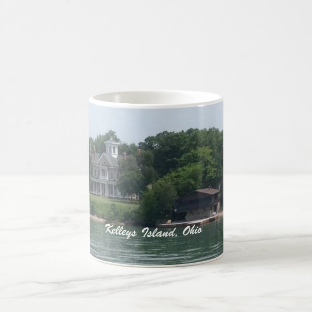 Caneca De Café Lago de Kelley Erie View Photo Mug (Centro)