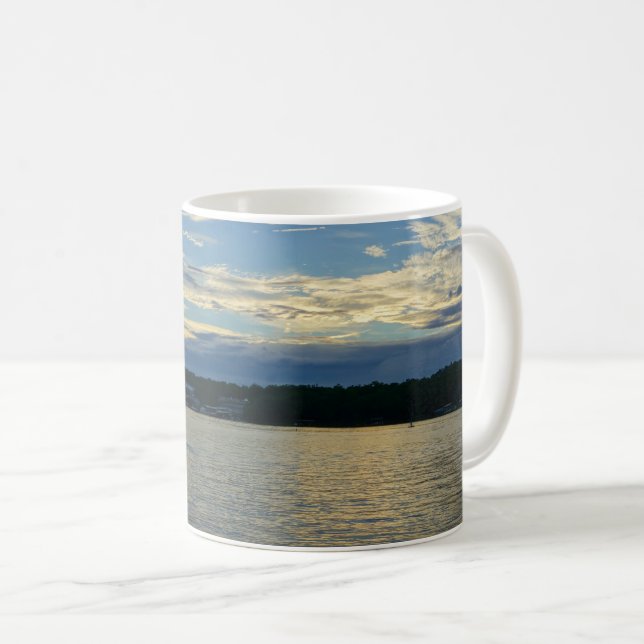 Caneca De Café Lago De Ozarks Blue Sunset Coffee Mug (Frente Esquerda)
