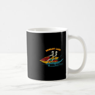 Caneca De Café Lago Dewart Indiana Esqueleto Engraçado Jet Ski Re