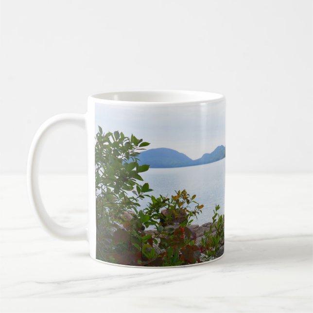 Caneca De Café Lago Eagle e Folhas Vermelhas do Mapeador (Esquerda)