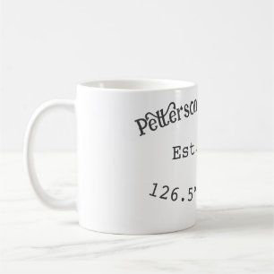 Caneca De Café Lago House ets. Data ano em que as coordenadas per