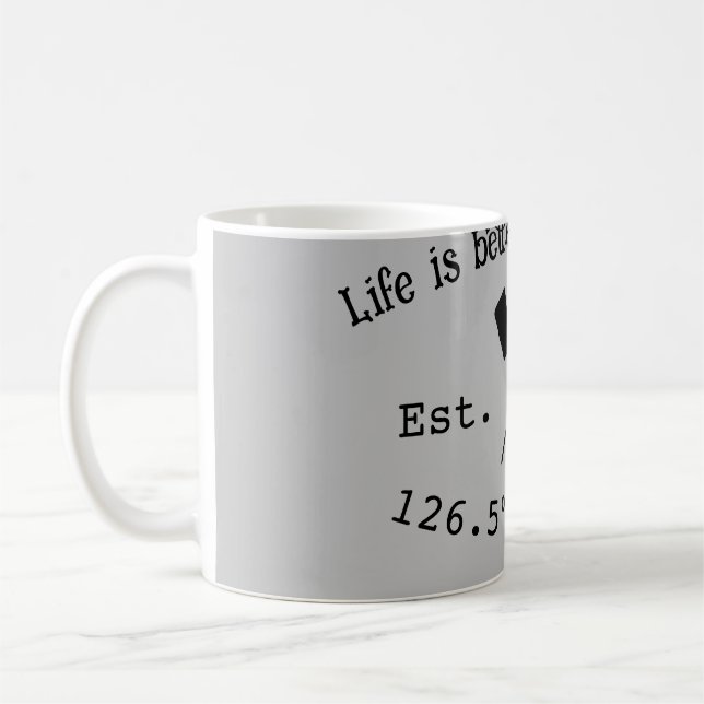 Caneca De Café Lago House ets. Data ano em que as coordenadas per (Esquerda)