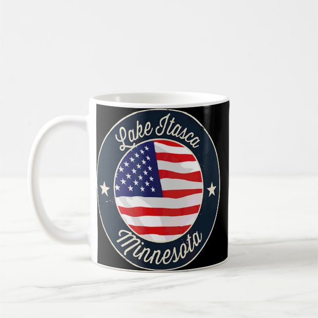 Caneca De Café Lago Itasca Patriótico Souvenir (Esquerda)