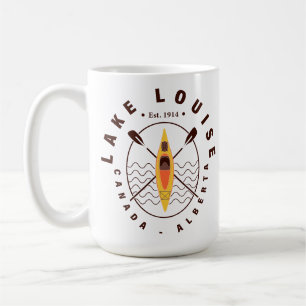 Caneca De Café Lago Louise Canada Alberta Kayaking Retro Souvenir