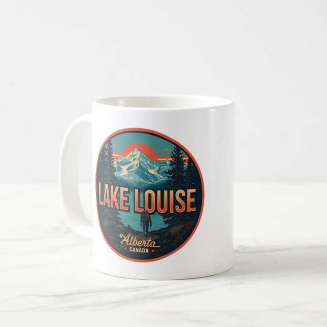 Caneca De Café Lago Louise Canadá Viagem Presente Parque Nacional (Frente Esquerda)