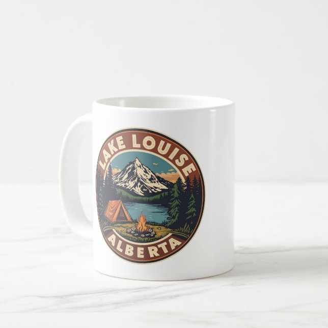 Caneca De Café Lago Louise Canadá Viagem Presente Parque Nacional (Frente Esquerda)