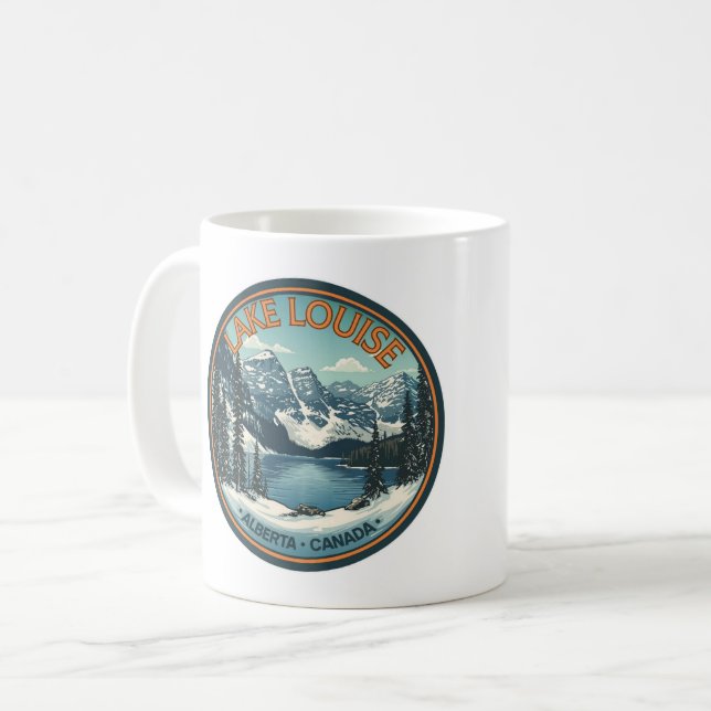 Caneca De Café Lago Louise Canadá Viagem Presente Parque Nacional (Frente Esquerda)