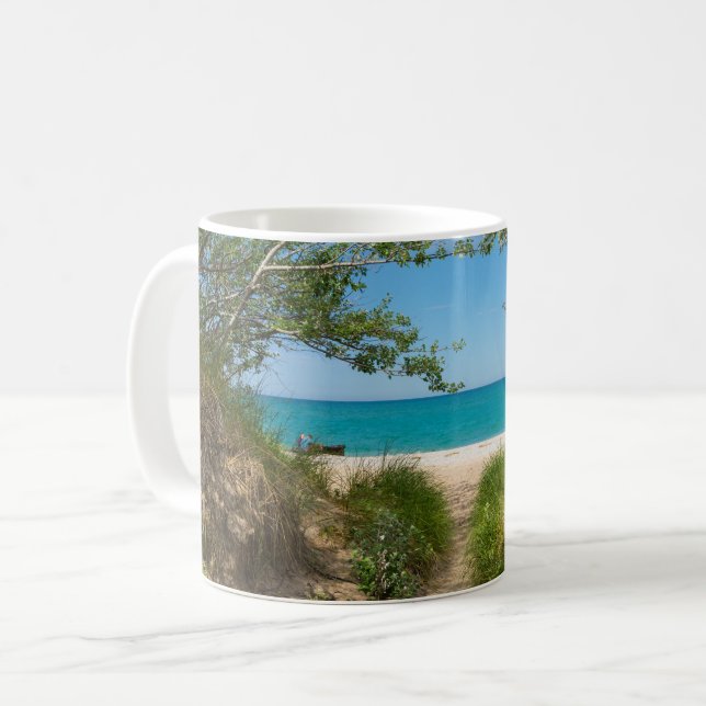 Caneca De Café Lago Michigan Tranquilidade Coffee Mug (Frente Esquerda)