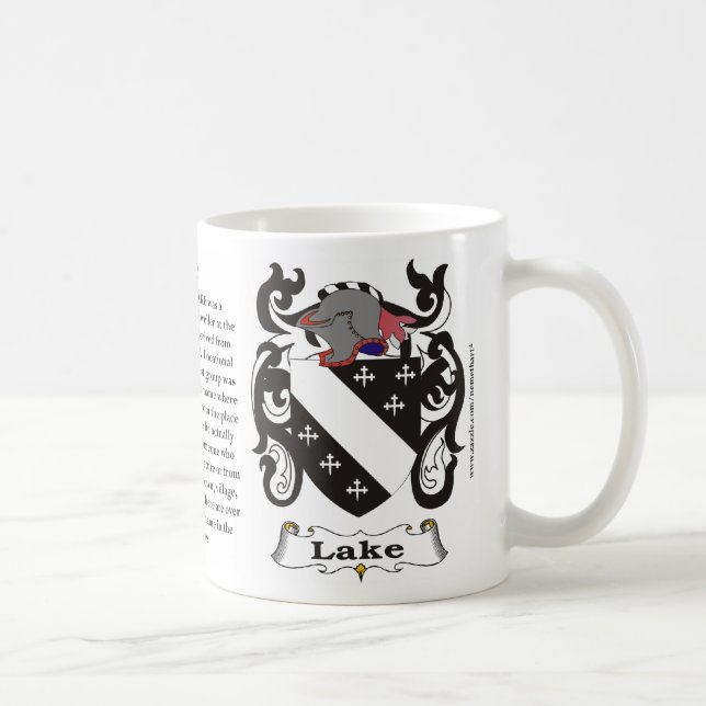 Caneca De Café Lago, origem, significado e a crista (Direita)