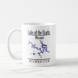 Caneca De Café Lago Ozarks Missouri Mapa de Coordenadas Café