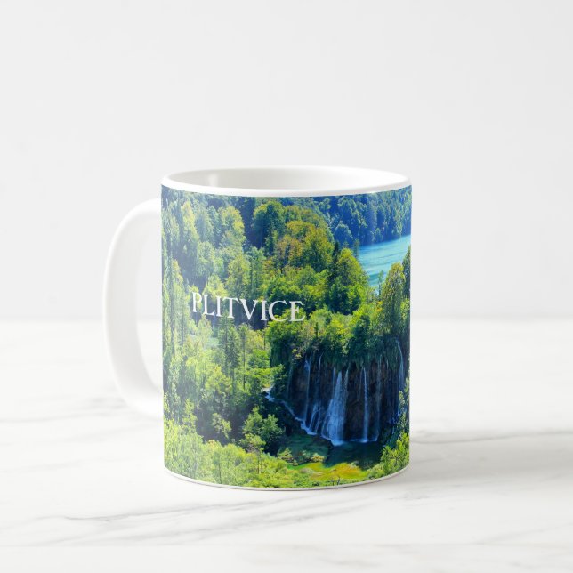 Caneca De Café Lago Plitvice (Frente Esquerda)
