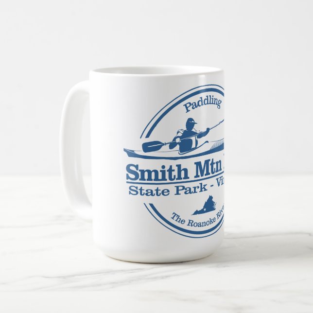 Caneca De Café Lago Smith Mountain (SK) (Frente Esquerda)