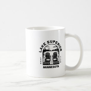 Caneca De Café Lago Superior Minnesota Outdoors Antigo 1