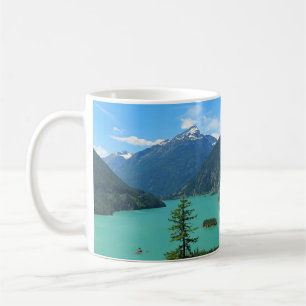 Caneca De Café Lago Turquesa da Montanha Snowy em Washington
