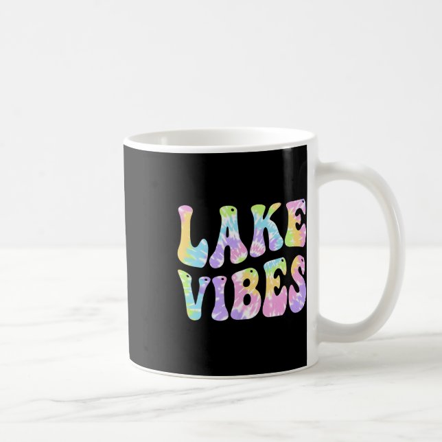 Caneca De Café Lago Vibes Engraçado Barco de Pesca Velejando Mulh (Direita)