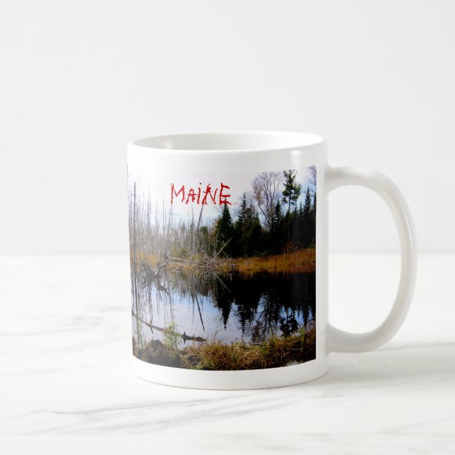 Caneca De Café Lagoa calma em Maine (Direita)