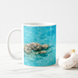 Caneca De Café Lagoa de Água Oceânica Turquesa