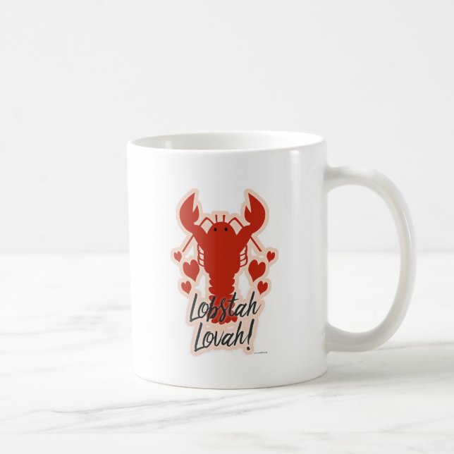 Caneca De Café Lagosta Lover Mototo Engraçado Shellfish (Direita)